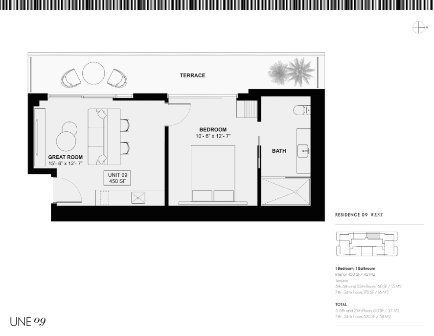 ELLE Residences Miami UNE 09 floor plan