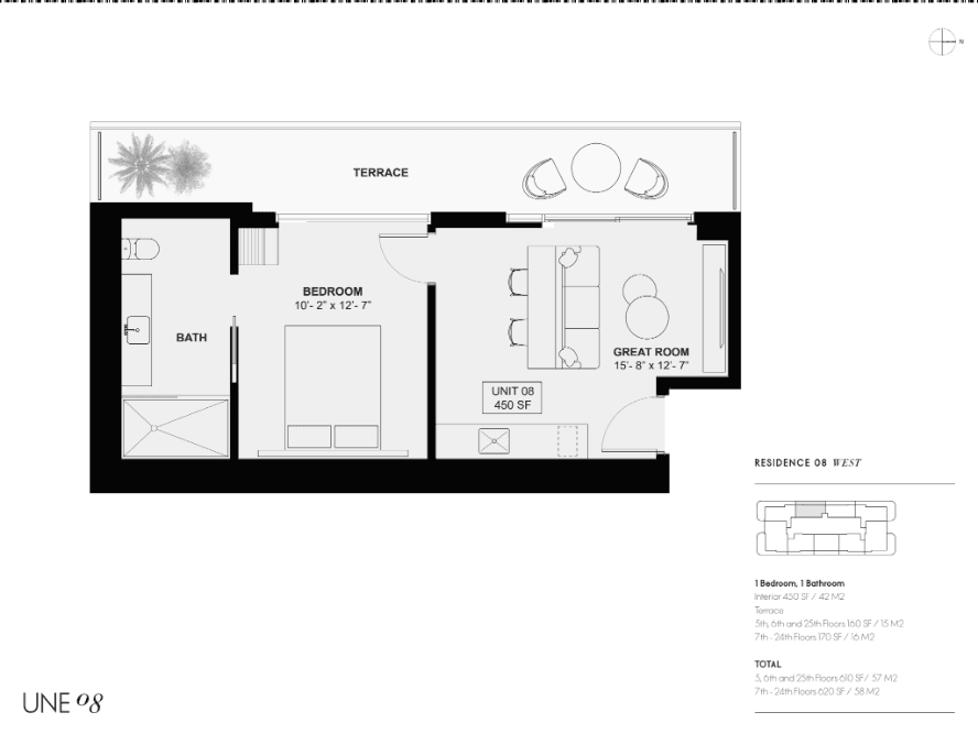 ELLE Residences Miami UNE 07 floor plan